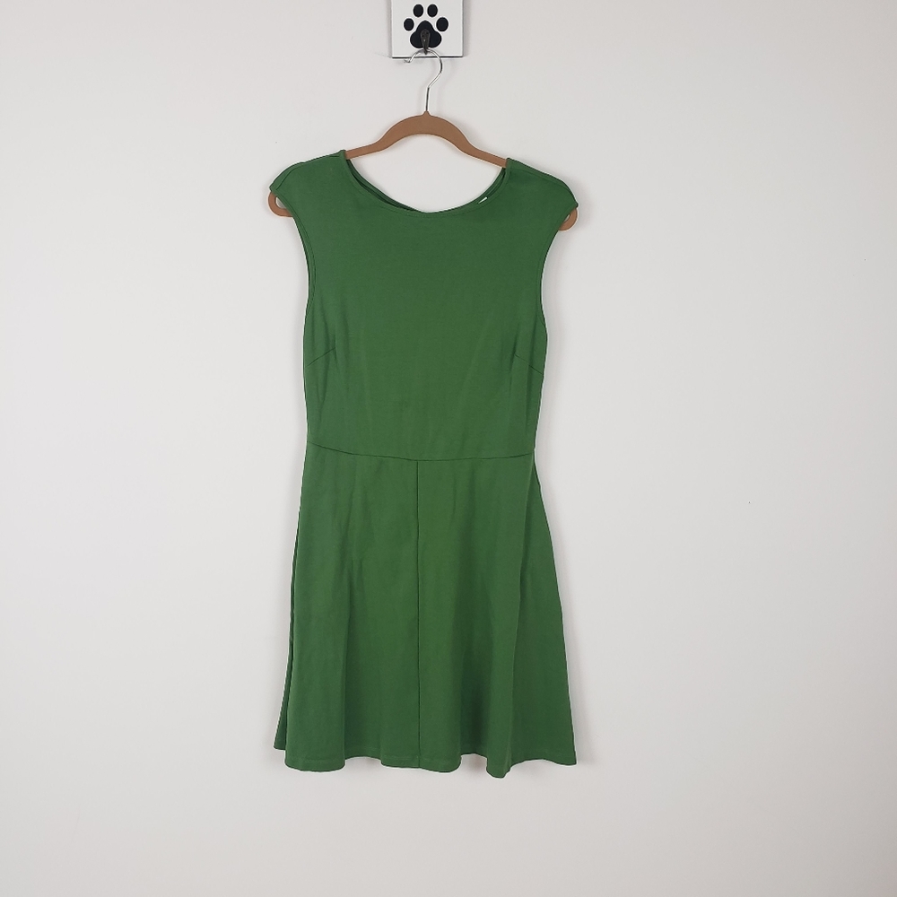 New York & Co Green Cotton Dress Women’s Fit and Flare